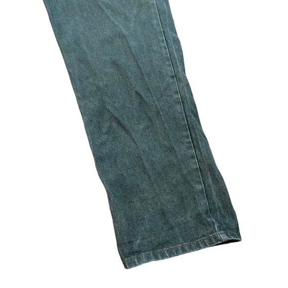 VTG LEVI'S 501 Button Fly Straight Leg Dark Green Denim 42 x 30 MADE IN THE USA‎ - Picture 8 of 15